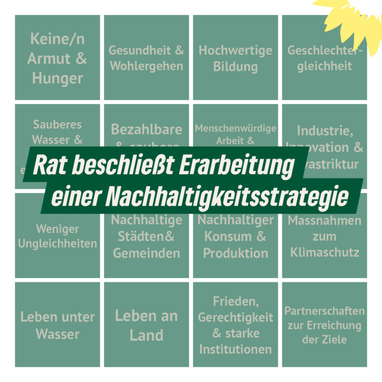 Rat beschließt Erarbeitung einer Nachhaltigkeitsstrategie